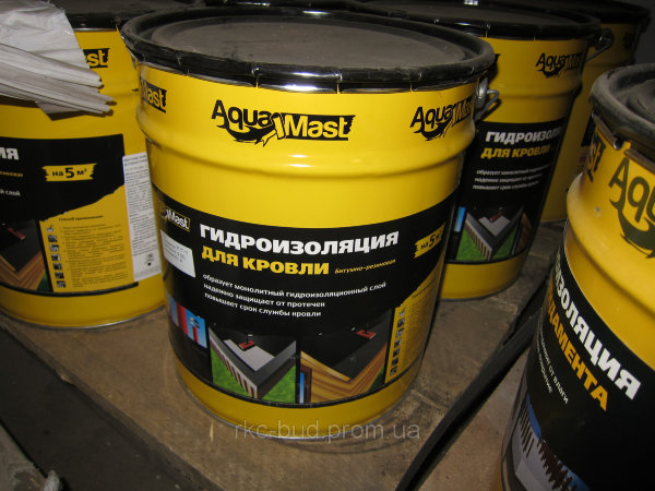 Мастика битумная для ремонта кровли AquaMast; 8 кг