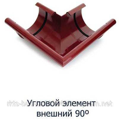 Угол внешний/внутренний 90° водосточной системы BRYZA 150;белый,коричневый;диаметр 150 мм.